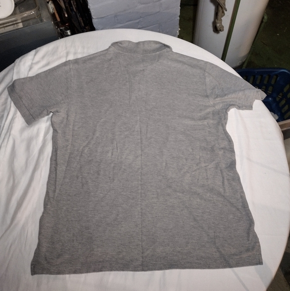 Chaps Heather Gray Cotton Pullover Short Sleeve Polo Shirt - Picture 8 of 10